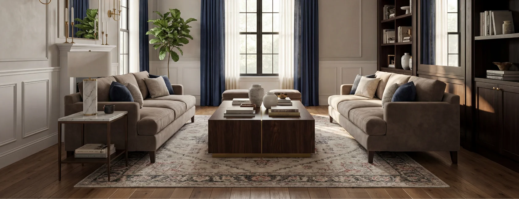 Carpet cleaning specialists at work